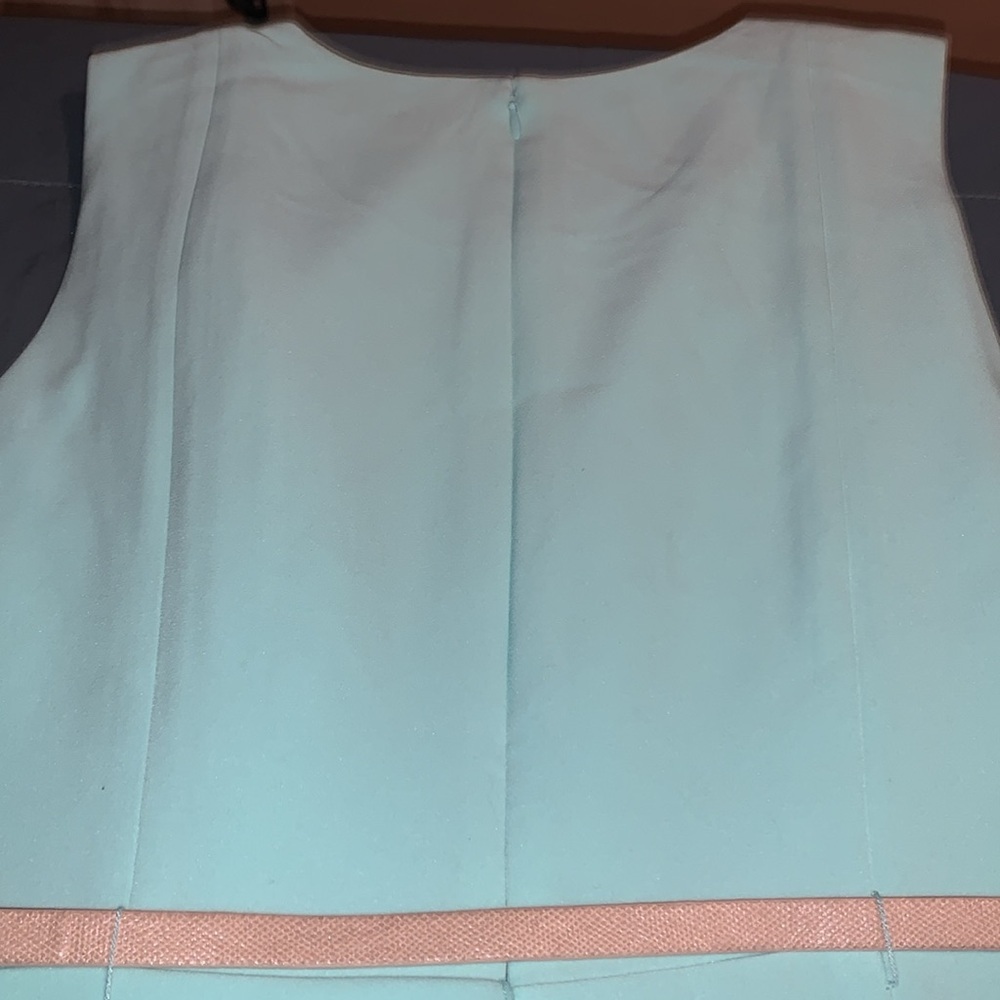 NWT designer Alex Marie Essex Sheath Dress size 14 plus size turquoise lined - Picture 7 of 10